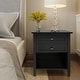preview thumbnail 40 of 54, WYNDENHALL Norfolk 24 inch Wide Transitional Bedside Nightstand Table - 24 Inches wide Black