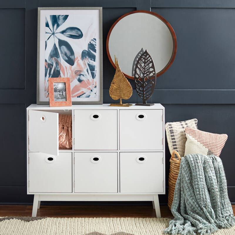 Simple Living Jamie Mid-Century Modern 6-door Storage Cabinet