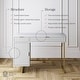 preview thumbnail 3 of 6, Jacklyn White Modern Computer Desk, Workstation or Writing Desk for Small Spaces with Drawers and Cabinet Storage
