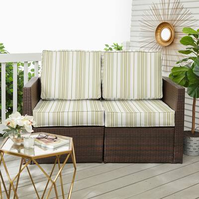 Sorra Home Outdura Wellfleet Indoor/Outdoor Deep Seating Loveseat Cushion Set