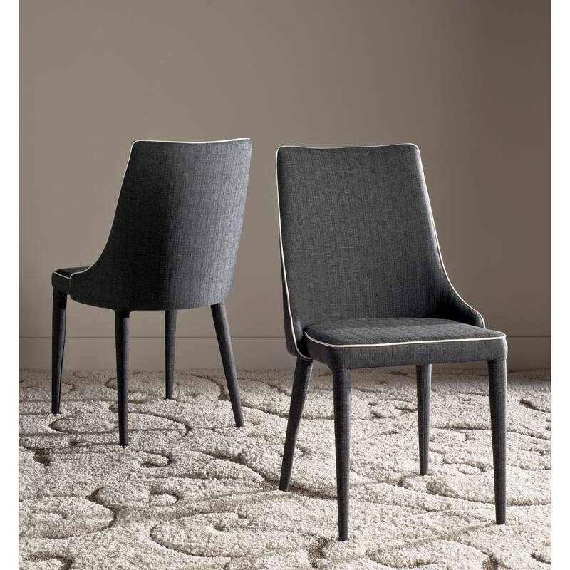 SAFAVIEH Socorro Mid-Century Modern White Dining Chair (Set of 2) - 23.6" x 19.6" x 35.5" - 24Wx20Dx36H