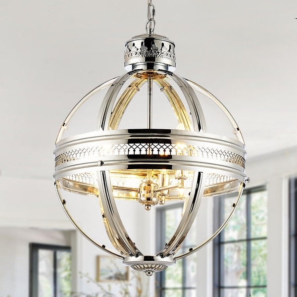 Chrome globe chandelier discount
