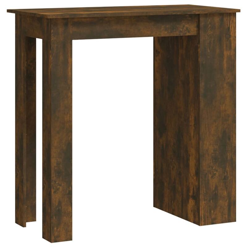 vidaXL Bar Table Kitchen Pub Bistro Table with Storage Rack Engineered Wood - 40.2" x 19.7" x 40.7"