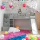 preview thumbnail 1 of 13, Modern Twin Size Loft Bed With Two Storage Drawers With Convertible Ladder and Slide For Bedroom,Dorm,Kids Grey