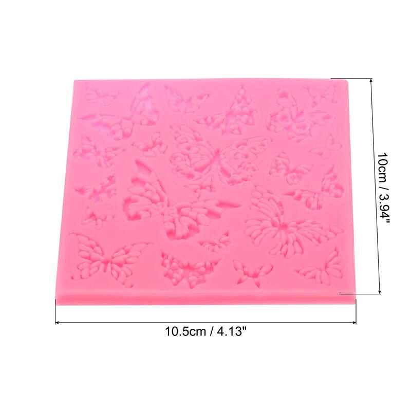 1pcs Polymer Clay Mold, Fondant Mold Butterfly Mold Silicone Rose - Pink