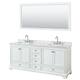 Option White / White Carrara Marble Top / Polished Chrome