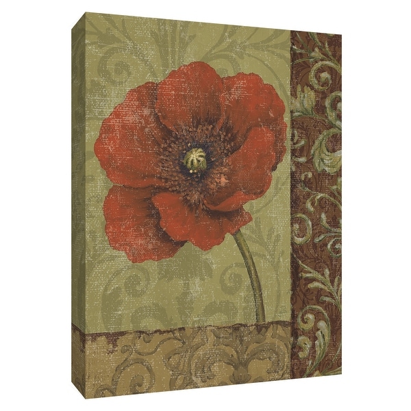 PTM Images 9-154643 PTM Canvas Collection 10" x 8" - "Rust Applique I" Giclee Flowers Art Print on Canvas