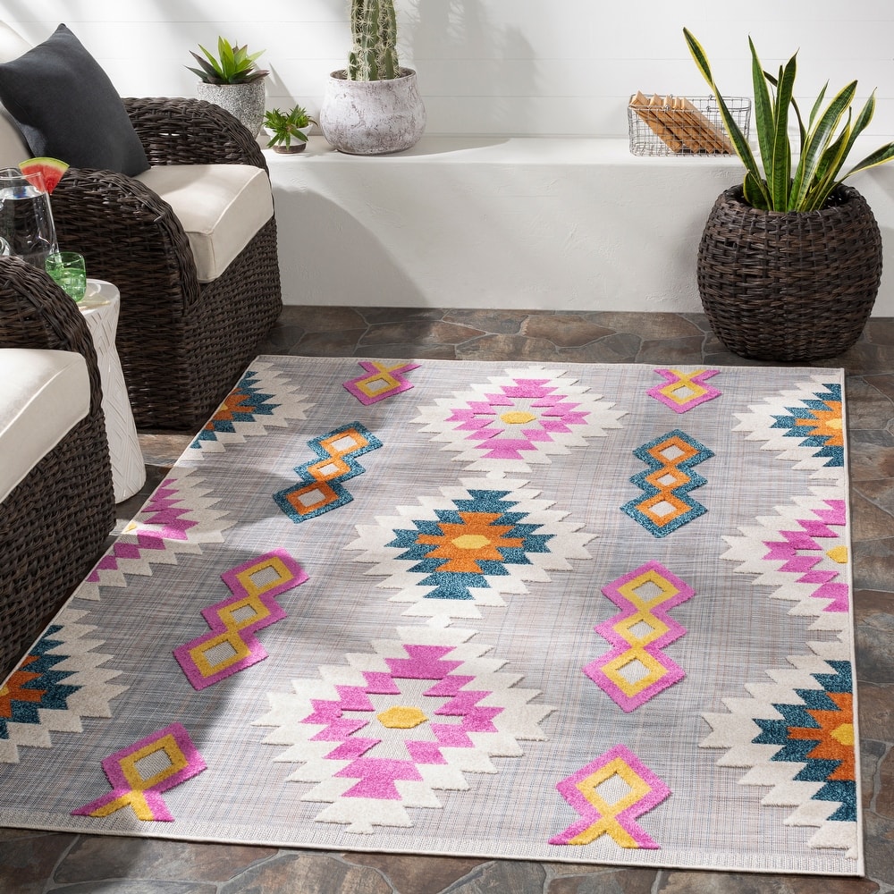 Livabliss Murcia Rustic Indoor/Outdoor Area Rug