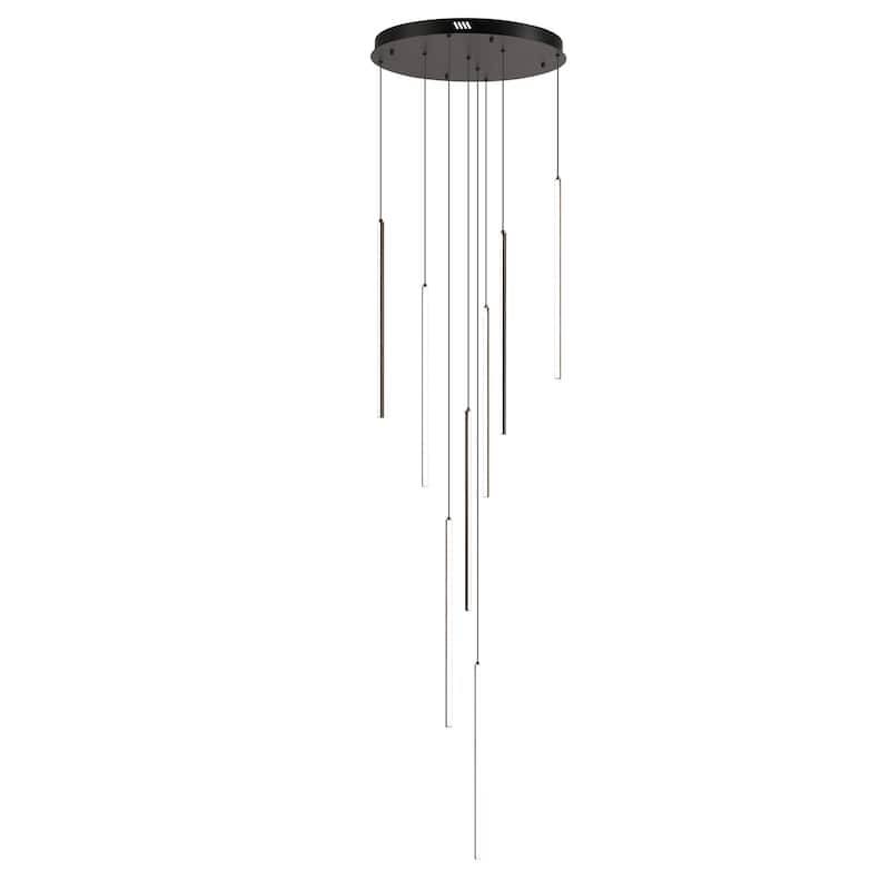 Contemporary Touch LED Drop Integrated Stairway Lighting Chandelier
