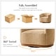 preview thumbnail 27 of 30, Gema Modern 360°Swivel Chenille Ergonomic U-shape Armchair with Solid Wood Legs Set of 2 by HULALA HOME