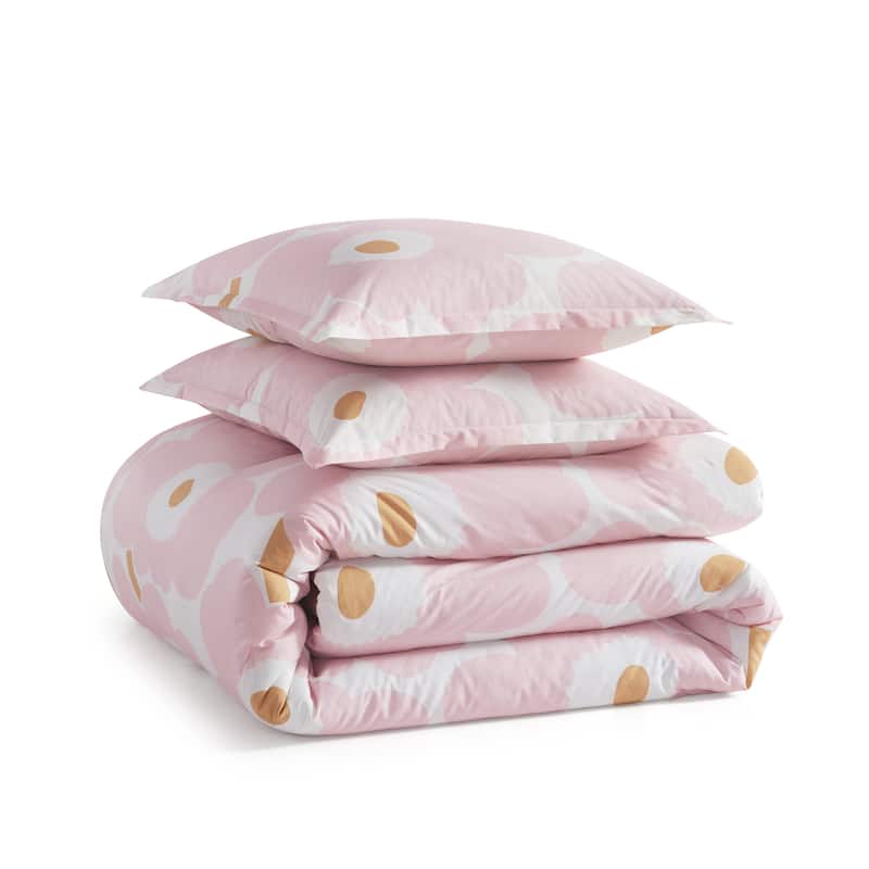 Marimekko Unikko Pink Cotton Reversible Comforter Set