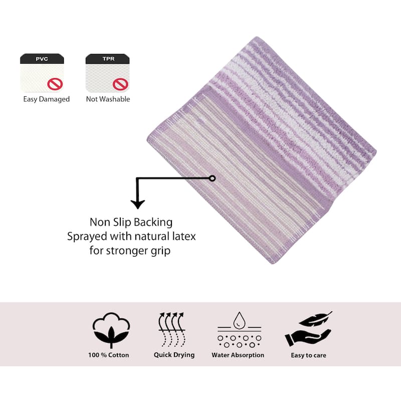 Gradiation Collection Absorbent Cotton Machine Washable Bath Rug
