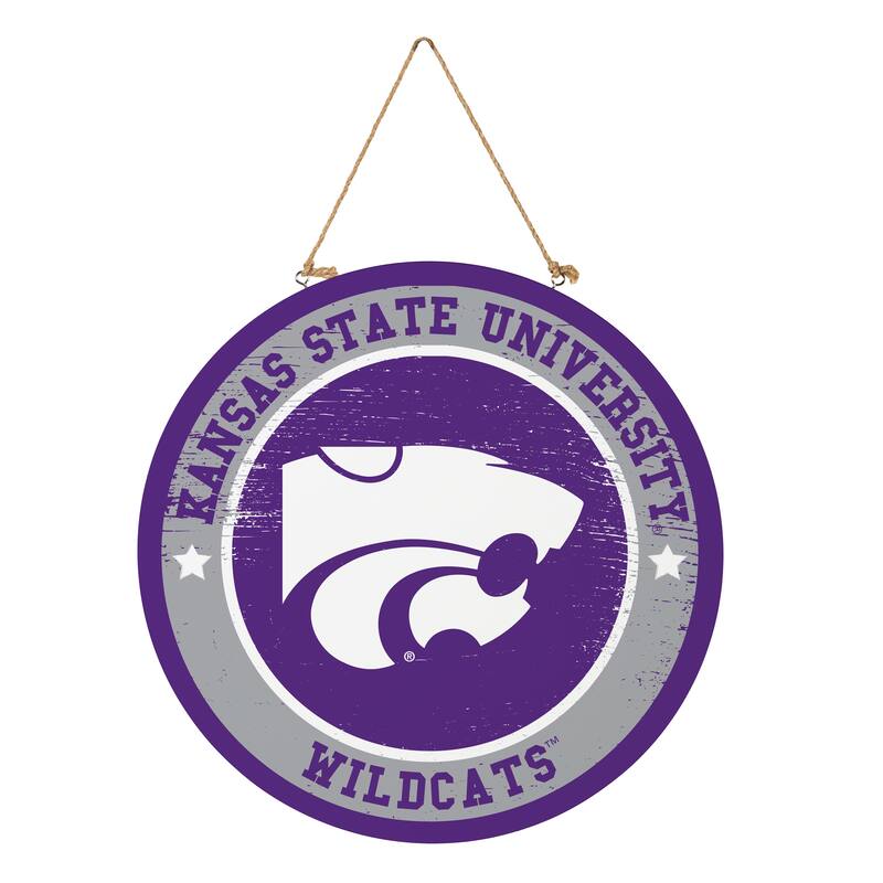 Kansas State University Wooden Door Decor Wall Sign - Multi-Color