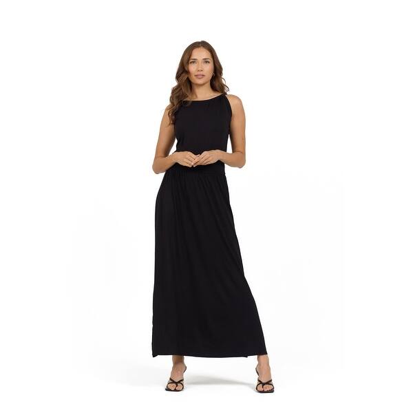 slim fit dress slacks Sexy Spaghetti Strap Back Criss Cross Halter Dress – sunifty main image 0