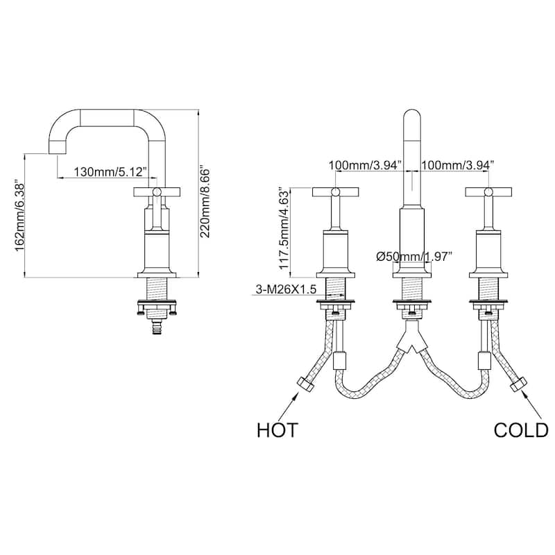 Widespread Bathroom Sink Faucet Double Handle Bathroom Sink Faucet