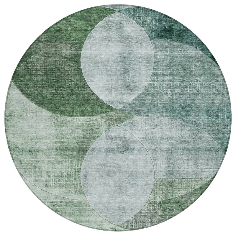 Machine Washable Indoor/ Outdoor Contemporary Deco Chantille Rug