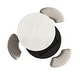 preview thumbnail 18 of 17, 31.5'' Modern Round Lift-Top Coffee Table Set with Storage & 3 Ottomans