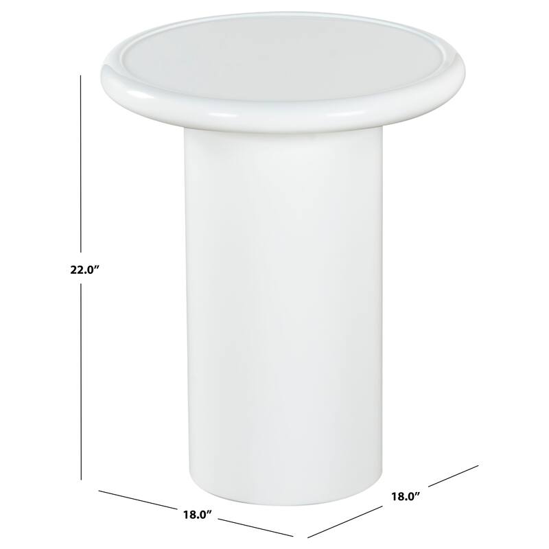 SAFAVIEH Couture Lollita Round Concrete Accent Table - 18"W x 18"D x 22"H