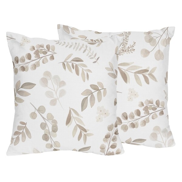 neutral throw pillow set