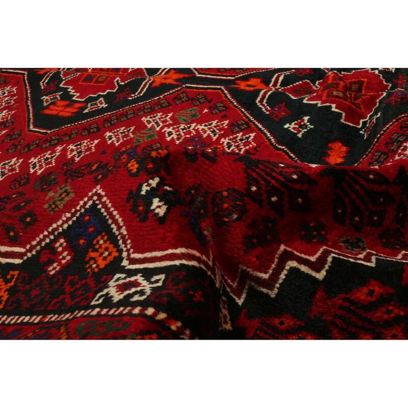 ECARPETGALLERY Hand-knotted Melis Vintage Red Wool Rug - 5'7 x 8'9