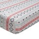 preview thumbnail 1 of 2, Lambs & Ivy Little Spirit White/Coral/Mint Southwest Geometric Stripe 100% Cotton Baby Fitted Crib Sheet