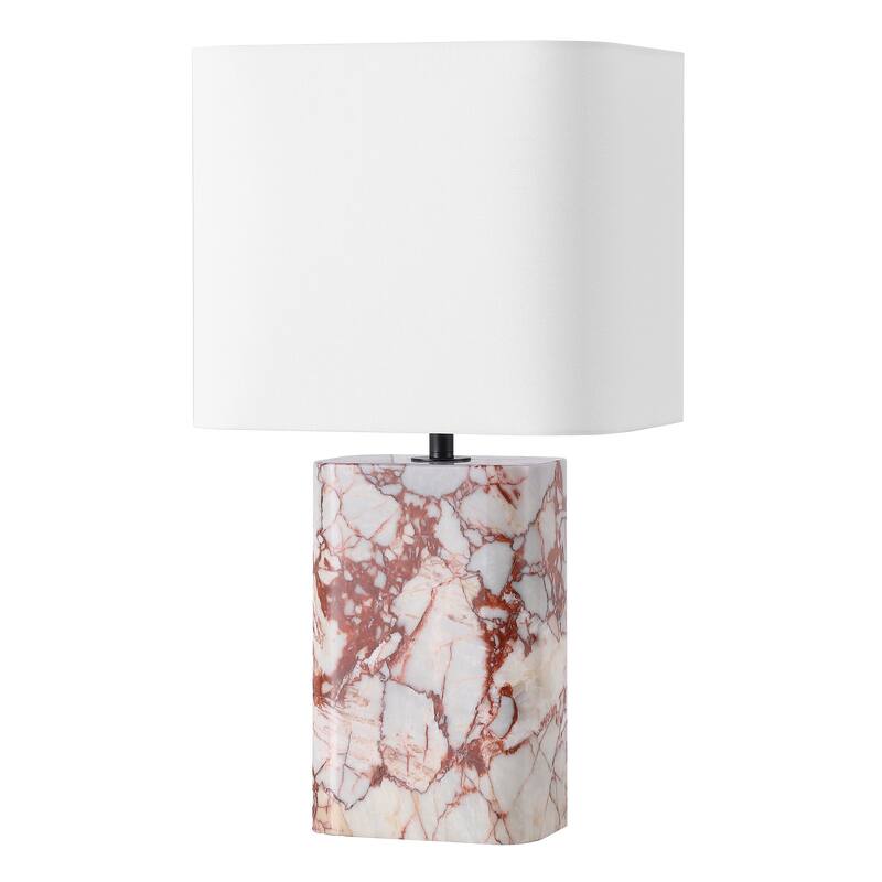 SAFAVIEH Couture Lisabryna Travertine Table Lamp - 12"W x 10"D x 22"H