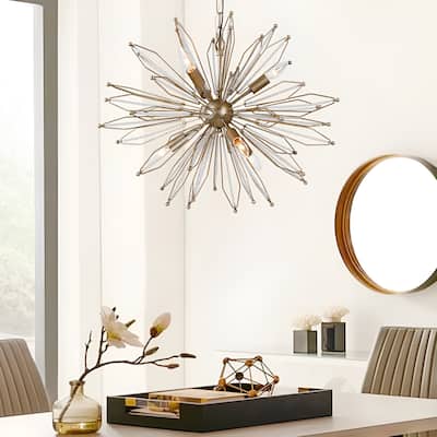 6 Light Orbital Satellite Carbon Sputnik Chandelier