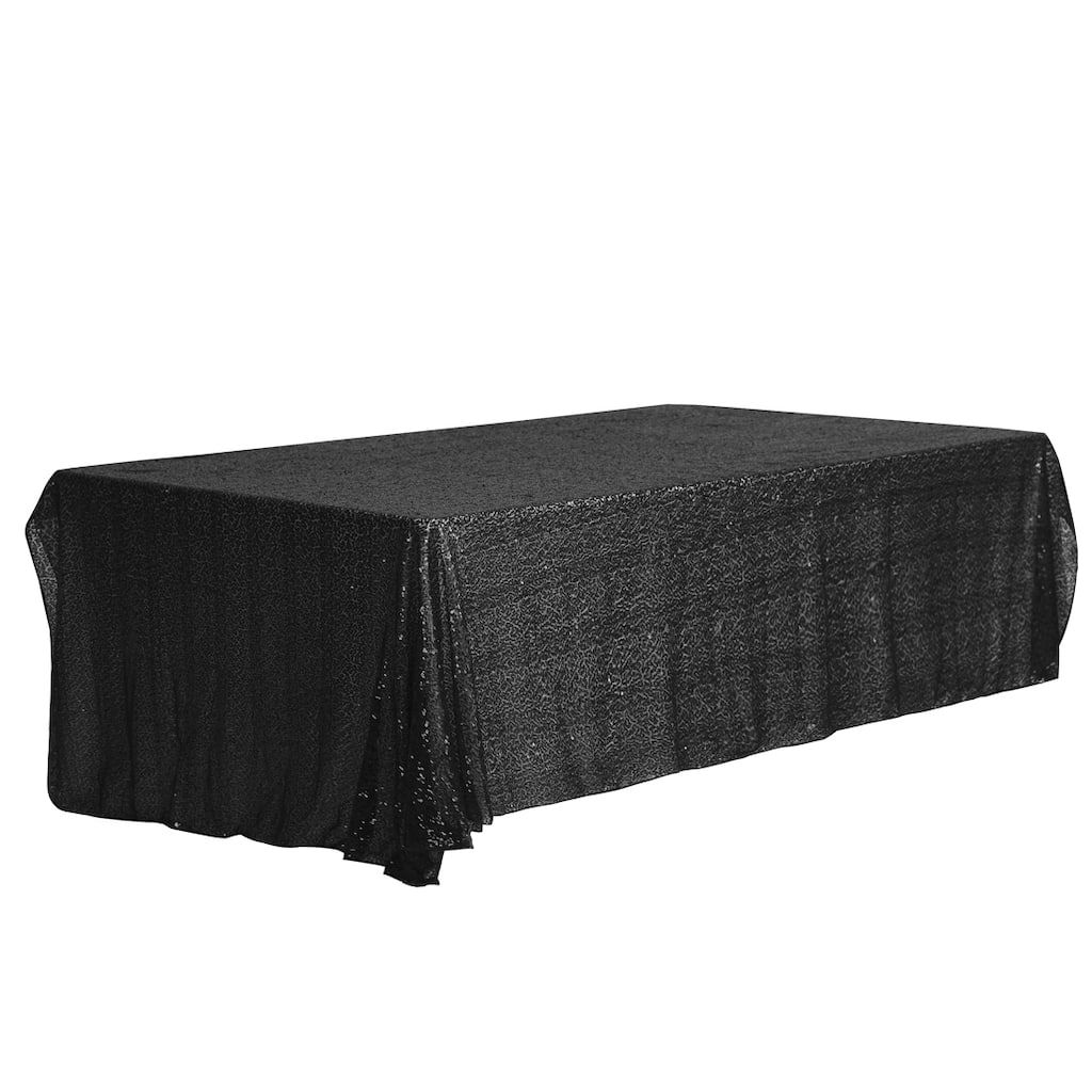 1 Pack Rectangle Tablecloths, Polyester Sequin Table Covers