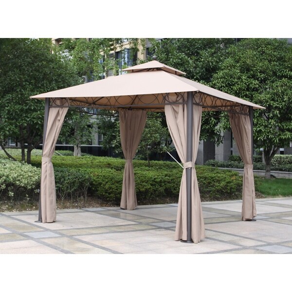 International Caravan St. Kitts 10-foot Double-vented Canopy Gazebo. Opens flyout.
