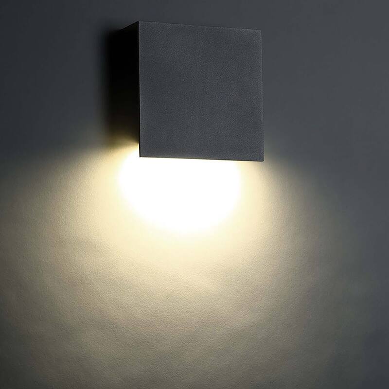 Square 8in LED Indoor or Outdoor Wall Light 3000K - Bronze - 10-inch