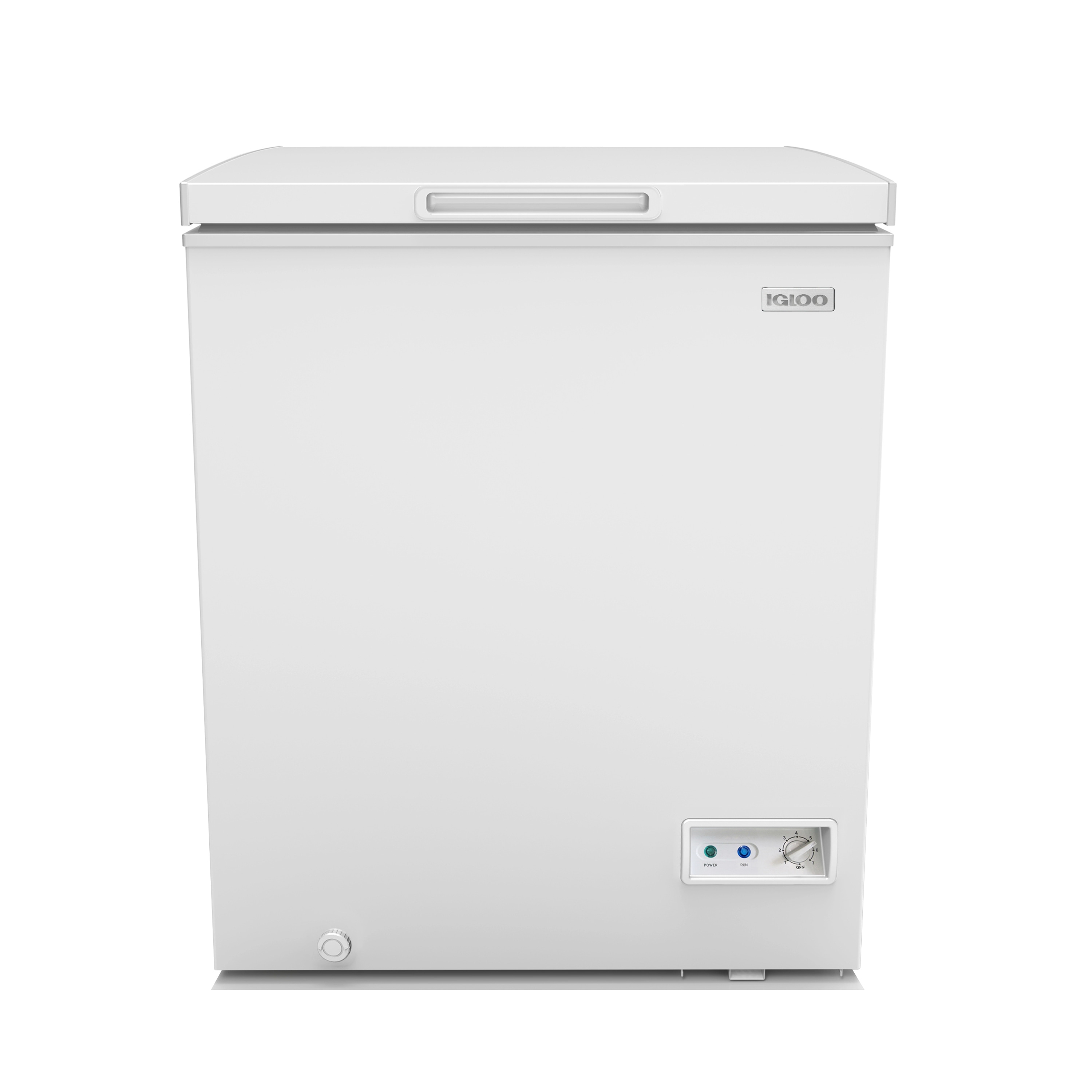 Chest freezer with built in ice maker outlet