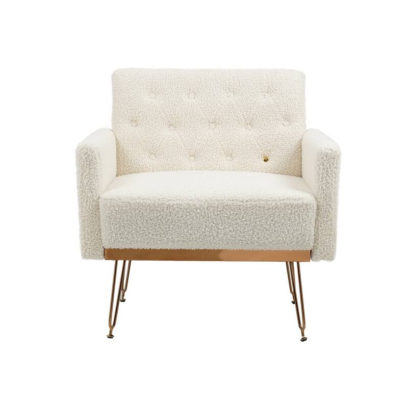 Modern Velvet Single Reading Chairs with Arm Set of 2