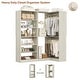 preview thumbnail 13 of 19, Cimly Set of 2 Corner Closet System with Shoe Organizer, Freestanding Closet Organizer with Hanging Rods and Tower Shelves