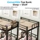 preview thumbnail 3 of 5, Metal Triple Bunk Bed Twin Over Twin Over Twin,3 Bunk Beds with Shelves for Kids,Teens and Adults,Heavy Duty,Black