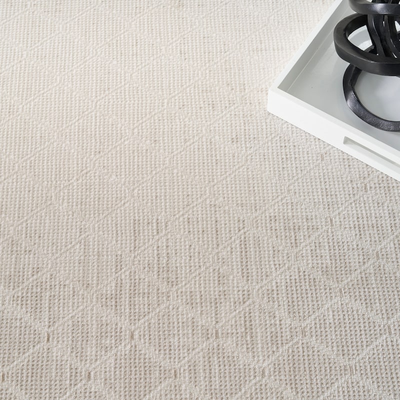 DKNY Grand Street Indoor only Cream / Ivory Geometric Area Rug
