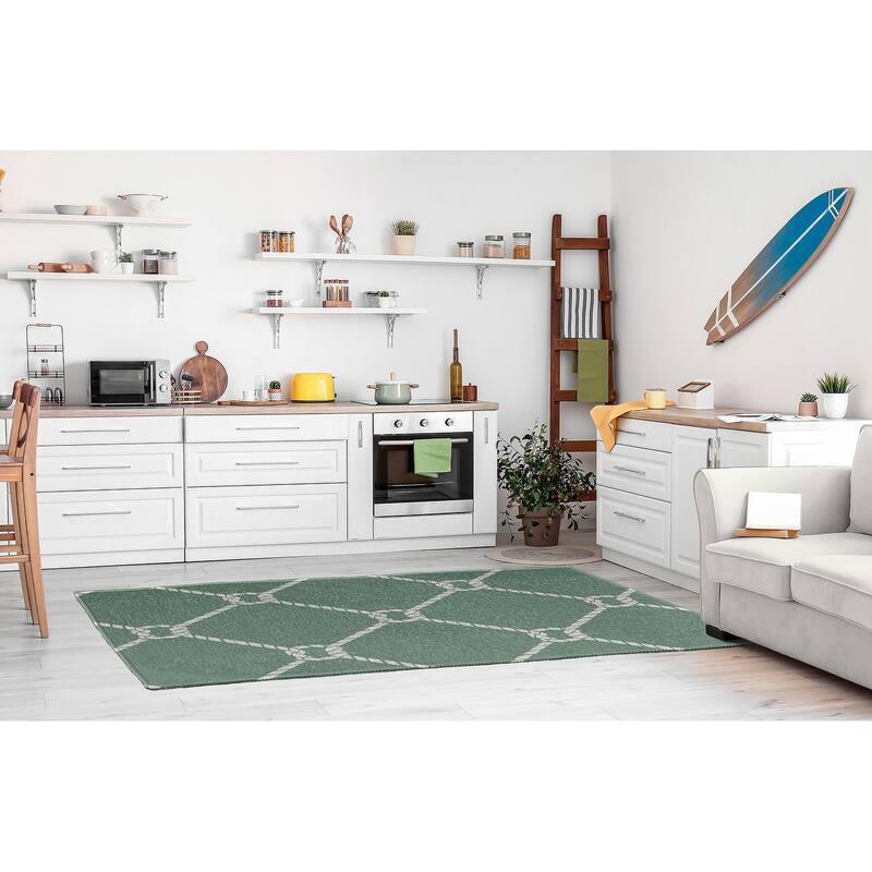Ahoy Nautical Chenille Rug