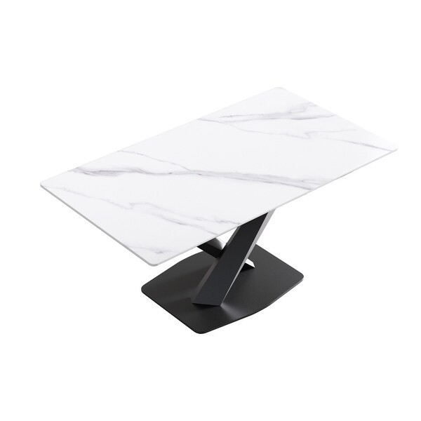【SEAL限定商品】 Dining 63''Modern Table, Tabletop Stone Sintered White DJ機材