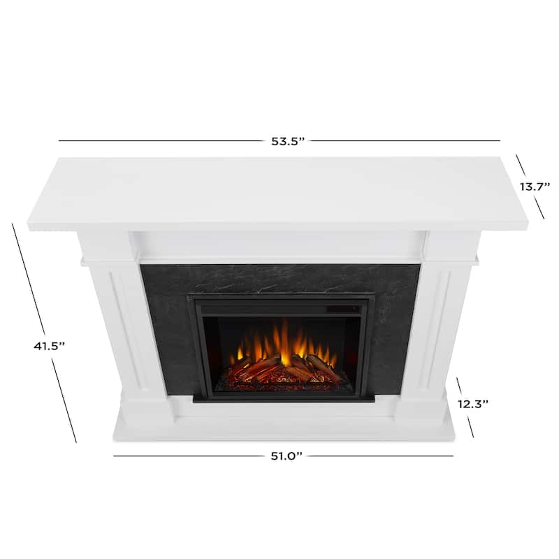 Kipling 53.5" Electric Fireplace in White by Real Flame