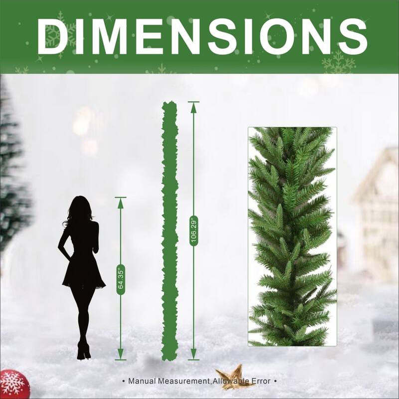 106.29" Lush Green Christmas Artificial Garland for Holiday Charm