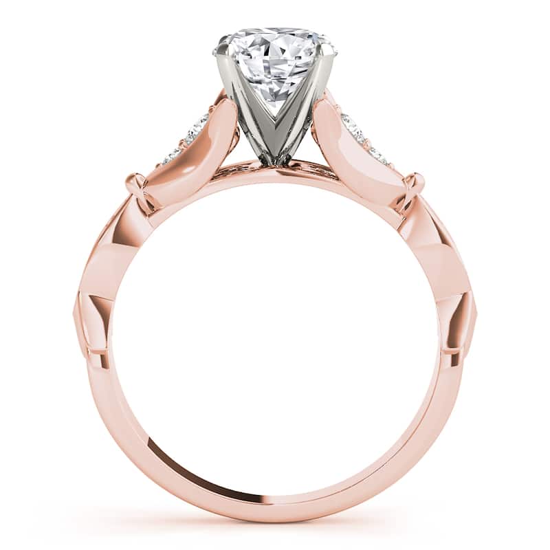Auriya 14k Rose Gold Lab Grown Round Diamond Engagement Ring 0.50 to 5.00 ct. tw. (F-G VS)
