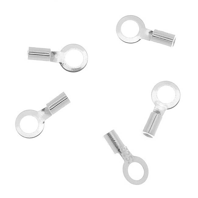 Shop Sterling Silver Cord Ends Crimp Beads With Loop 1 7mm X 2mm