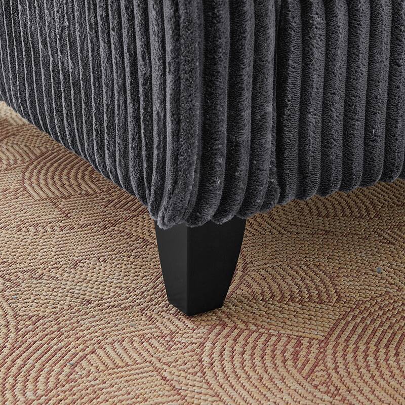 Lazy Sofa Chair Corduroy Accent Chair Deep Seat Upholstered Lounge Chair