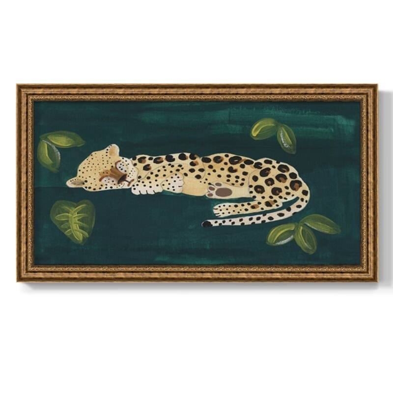 Lethargic Leopard II Premium Framed Canvas- Ready to Hang