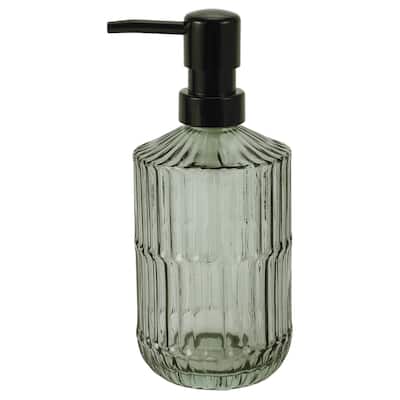 Simple Vertical Lines Soap Pump Dispenser for Bathroom 450ml 1 Pcs