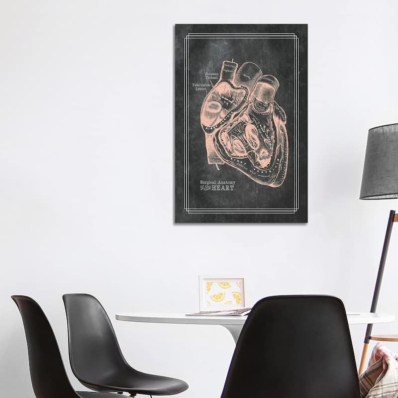 iCanvas "Surgical Anatomy Of The Heart" by ChartSmartDecor Canvas Print - 40x26x1.5