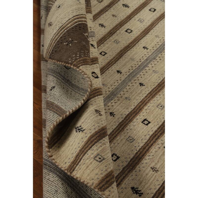 Gabbeh Indian Rug Handmade Tribal Oriental Wool Carpet - 5'4" x 7'6"