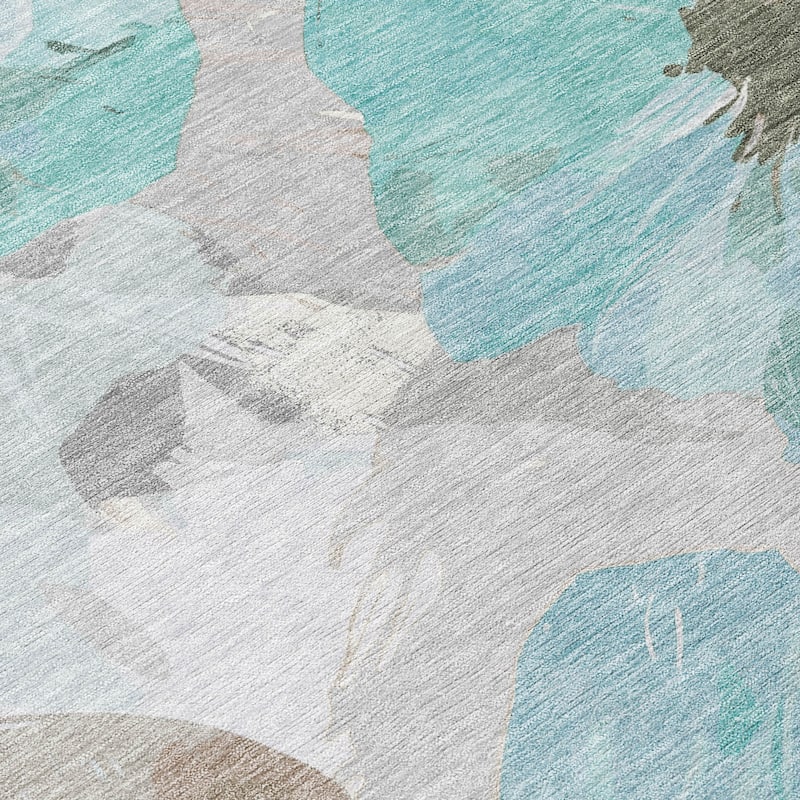 HomeRoots Floral Transitional Rectangle Outdoor Rug