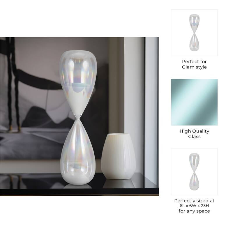 Contemporary Hourglass Sculpture for Home Decor - Stylish Decorative Object