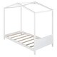 preview thumbnail 7 of 16, Whimsical House-Shaped Twin Bed with Storage, Platform Bed with Built-in Headboard and Bookrack