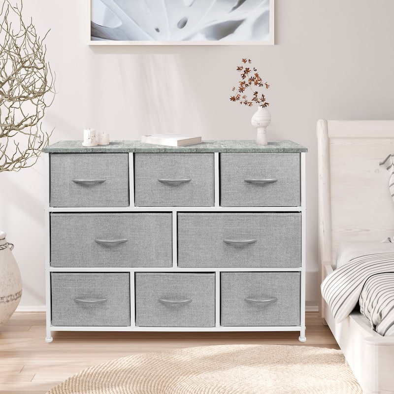 Dresser w/ 8 Drawers Furniture Storage Chest for Clothing Organization